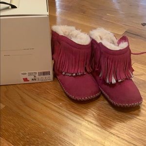 Ugg pink tassel boots